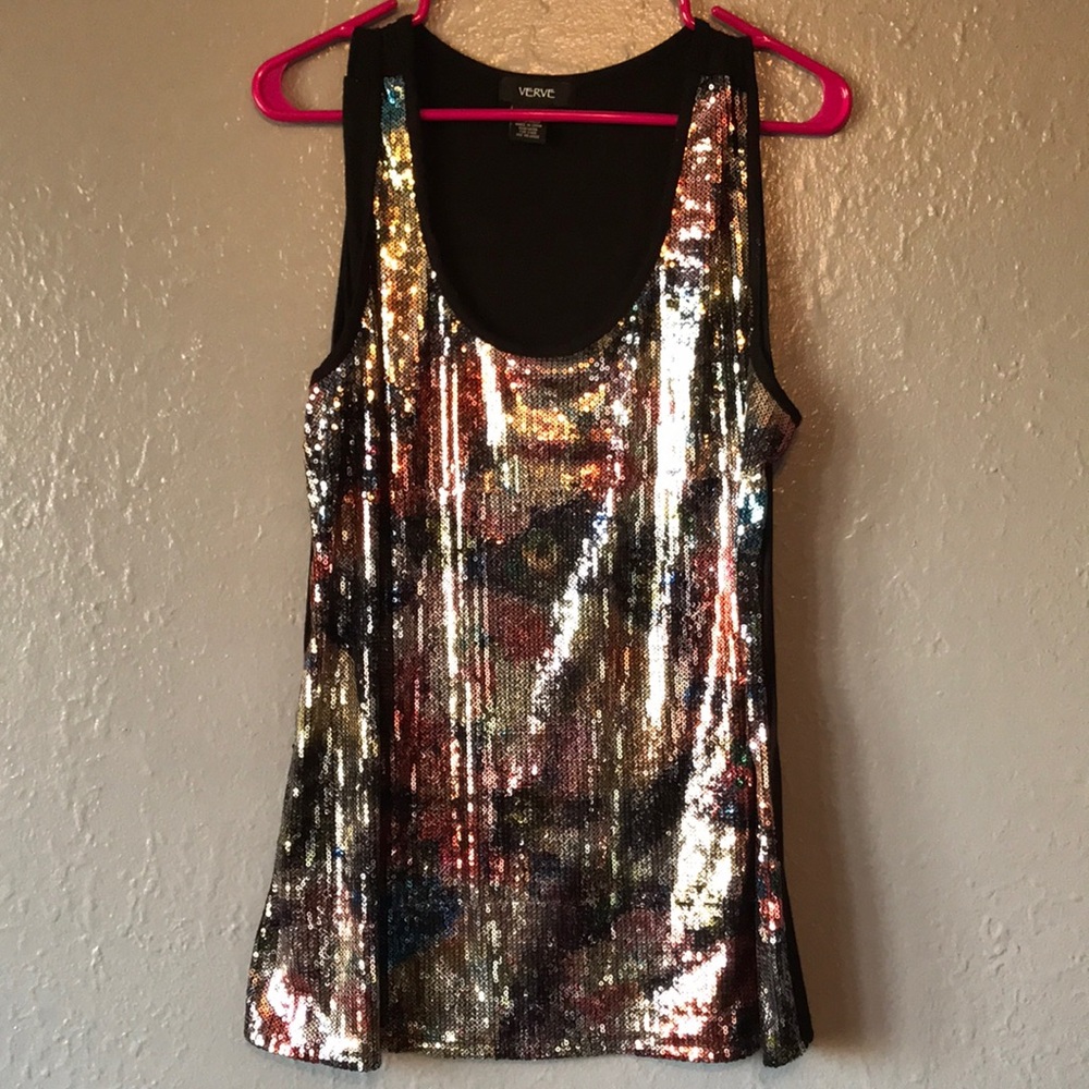 Sequin front tank